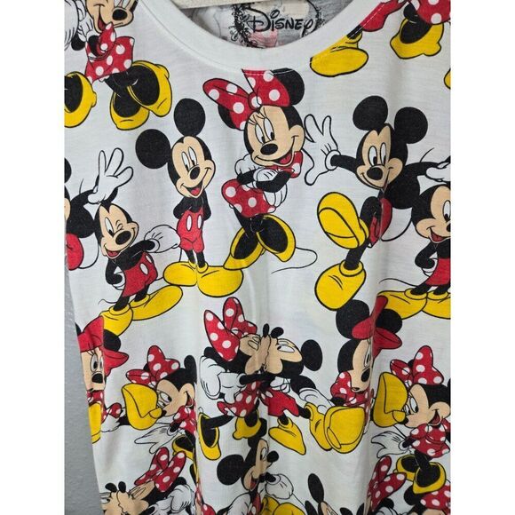 Disney Women's Mickey and Minnie Cuffed Sleeve T-Shirt Size Medium - Picture 5 of 5